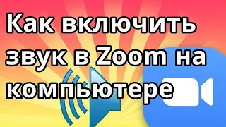 Как включить звук в Zoom на компьютере