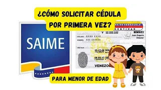 Cómo solicitar Cédula por primera vez para menores de edad #venezuela #online #saime
