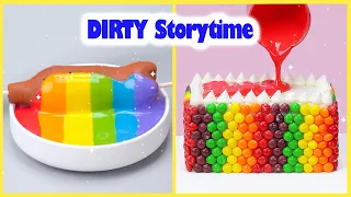 😳 DIRTY Storytime 🍰 Oddly Satisfying Homemade Rainbow Cake Decorating Look Like Pro