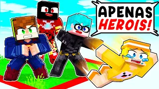 PRESOS em UMA CHUNK como SUPER HERÓIS no Minecraft!