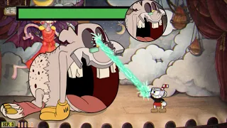 Cuphead - All Bosses With Extreme Rapid Fire Rate With Healthbar ( Roundabout )