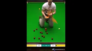 Protestor Jumps On Table 2023 World Championship Snooker Jumps On Table With Orange Powder