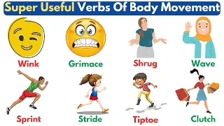 English Verbs Of Body Movement | Body Movement Vocabulary | Action Verbs