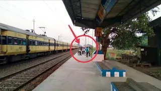 Live accident !! Speedy Train Hits Man