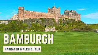 BAMBURGH | 4K Narrated Walking Tour | Let's Walk 2021