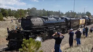 Union Pacific Big Boy 4014 departing Harriman, Wyoming May 4th, 2019