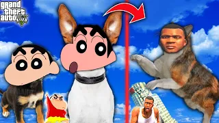 GTA 5 : SHINCHAN PINCHAN DOG & FRANKLIN CAT Playing HIDE and SEEK  in GTA 5 | AMAAN-T