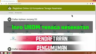 Info UKOM Tenaga Kesehatan II pendaftaran ukom II pengumuman ukom II update uji kompetensi