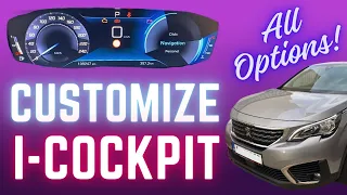 Peugeot i-Cockpit - All Options & Personalization - How to Tutorial