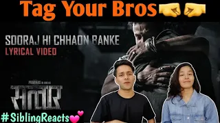 Sooraj Hi Chhaon Banke hindi Song Reaction | Salaar | hindi version