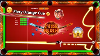 8 Ball Pool - Incredible Trickshot in FIRE RUSH w Fiery Orange level max Cue - New Ring GamingWithK