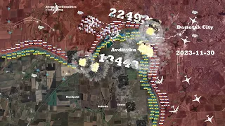 Battle of Avdiivka / Авдеевка Animated Timelapse Map [ 2022-2024 Entire Battle]