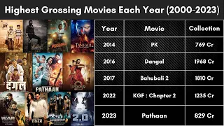 Highest Grossing Indian Movies Each Year (2000-2023) | Correct Video Link Is The Description