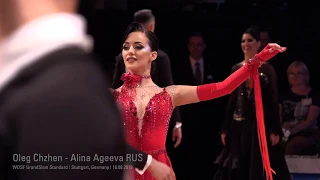 Oleg Chzhen - Alina Ageeva RUS | Slow Foxtrot | WDSF GrandSlam Standard | GOC 2019