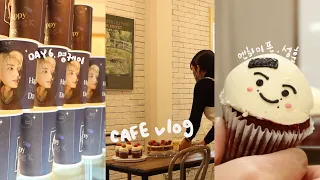 SUB) Cafe vlog •  눈이 펑펑 쏟아지던 날의 카페 브이로그 ⛄️, 엔하이픈 성훈/데이식스 영케이 생일카페 🎂