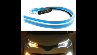 Cinta led DRL para faros con efecto de encendido y luz de cruce secuencial