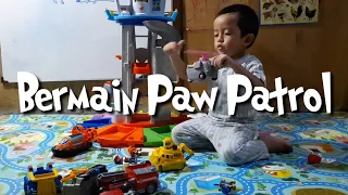 Bermain Paw Patrol, Paw Patrol Toys Lookout Tower Unboxing With Chase Marshall Sky Rubble Rocky Zuma