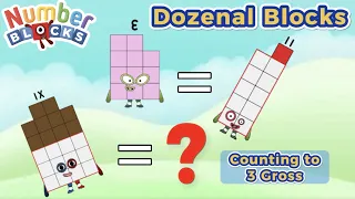 Dozenal Blocks ｜Numberblocks｜Learn to count 1 to 300 (3 gross)