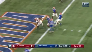 Najee Harris Makes Catch Then Eludes Defenders For Touchdown Florida Vs Alabama SEC Championship