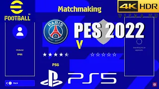 eFootball 2022 PS5 Paris Saint-Germain Gameplay 4K 60FPS