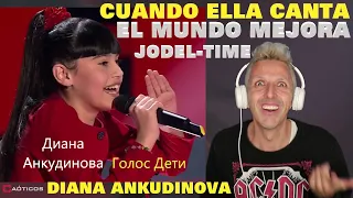▶️CANTANTE ESPAÑOL REACCIONA ✅ DIANA ANKUDINOVA JODEL-TIME✴ LA VOZ KIDS RUSIA Audiciones a ciegas