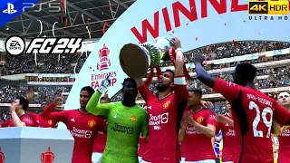 EA Sports FC 24 - Manchester United Vs Manchester City | FA Cup Final 2024 PS5 [4K 60FPS +HDR]