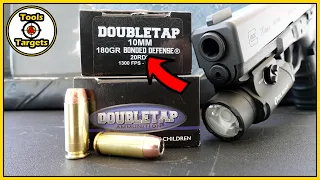 DoubleTap BONDED Battle!...180 vs 200 Grain 10MM Ballistic Gel AMMO Test!