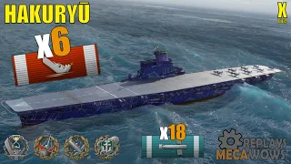 Aircraft Carrier Hakuryū 6 Kills & 194k Damage | World of Warships Gameplay