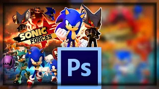 SONIC FORCES MOVIE / Editando en photoshop