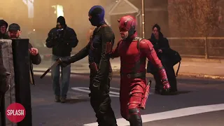 The Daredevil And Bullseye Clash In New Costumes Filming The "Daredevil: Born Again" - 05 Feb 2024