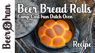 Easy Beer Bread Rolls Baked in a Camp Cast Iron Dutch Oven Recipe