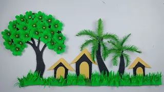 DIY Beautiful Paper Scenery Craft || Easy Paper Craft || Wall Decoration Craft Idea || Home decor