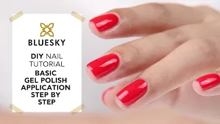 BLUESKY Nail Design Tutorial - Basic Gel Polish Application Step by Step