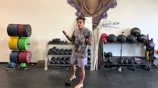 Kettlebell swings + Bike + DB thrusters | Stop doing KBS wrong!