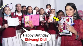 Shivangi Joshi Birthday Celebration With Khushi NGO Girls & Received Sweet Greeting Cards