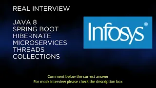 SELECTED | INFOSYS | java spring boot microservices hibernate interview | real time java interview