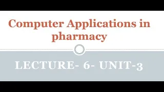 Lecture-6-Unit-3  Drug Storage and Retrieval | Diagnostics| Barcode| Adherence Monitoring