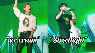 221113 | Hyunjin singing "ice.cream" + Changbin singing "Streetlight" (Maniac in Jakarta D-2)