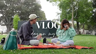 DAY IN MY LIFE VLOG | Beverly Hills picnic, workout, postpartum meal prep