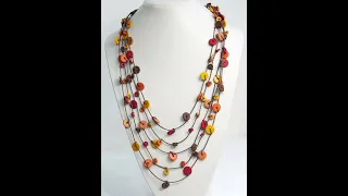 بٹن سے بنے ہوے نیکلس اور بریسلٹ کے  ڈیزائن trendy necklace and bracelet designs made by buttons.