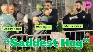 HEARTBROKEN Kelce Family HUG Jason Kelce after his final game with Eagles & PAINFUL loss to Bucs