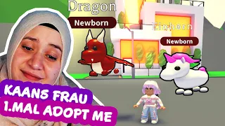 Kaans Frau spielt 1.Mal Adopt Me...einfach Drachen und Einhorn im Royal Egg gefunden 😳