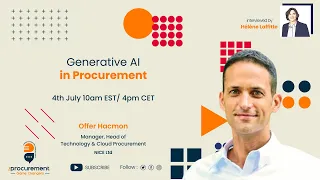 Generative AI in procurement