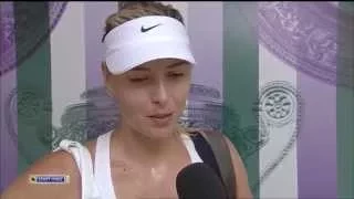 Мария Шарапова - интервью после матча 4-го круга на WIMBLEDON 2015