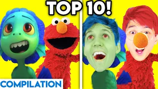 MOVIES & TV SHOWS WITH ZERO BUDGET! (LUCA, ELMO, MR. HOPPS, COCO, FNF, TOP 10 LANKYBOX COMPILATION!)