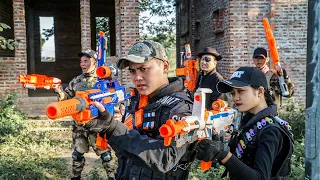 LTT Game Nerf War : Patrol Police Warriors SEAL X Nerf Guns Fight Criminal Group One Eye