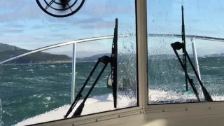 Crossing Rosario Strait in 30 Knot Wind