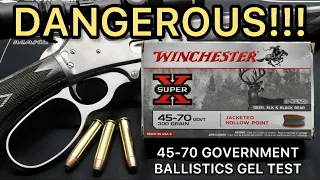TOO DANGEROUS?! 45-70 Government Winchester 300 grain JHP Ammo Test