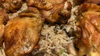 The Best Oven Baked Chicken & Rice Ever | Bake Chicken Recipe Inspired @Ray Mack's Kitchen and Grill