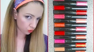 L'OREAL PARIS INFALLIBLE LIPSTICK SWATCHES TRY ON x14 SHADES! #LOREAL #LOREALINFALLIBLE #LIPSTICK